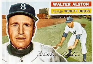 Walter Alston 1956 Topps #8 Sports Card
