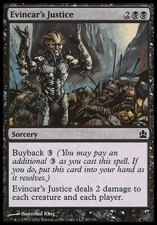 Evincar's Justice (MTG Commander) Trading Card