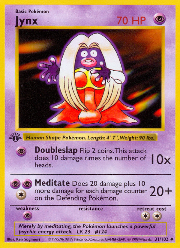 Jynx (31/102) - Base (1st Edition) Pokémon Card