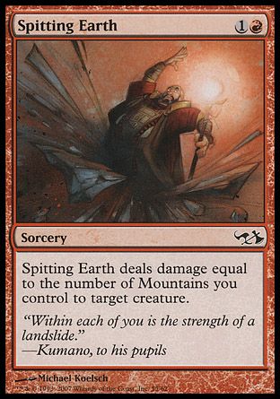 Spitting Earth (Elves vs. Goblins) Trading Card