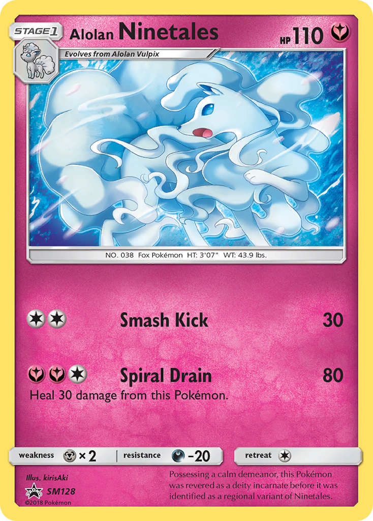 Alolan Ninetales (SM128) - SM Black Star Promos Pokémon Card