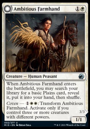 Ambitious Farmhand (Innistrad: Midnight Hunt) Trading Card