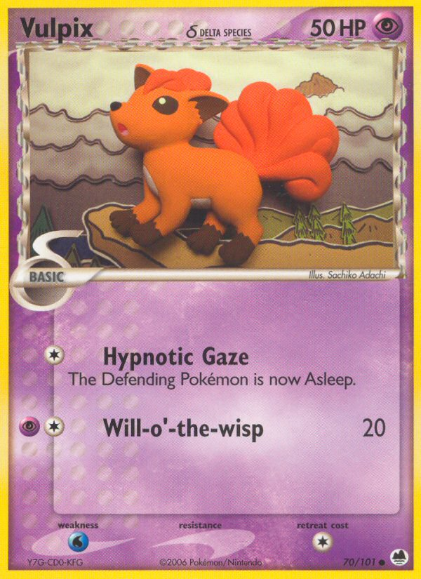 Vulpix δ (70/101) - Dragon Frontiers Pokémon Card