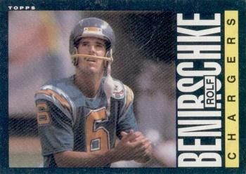 Rolf Benirschke 1985 Topps #368 Sports Card