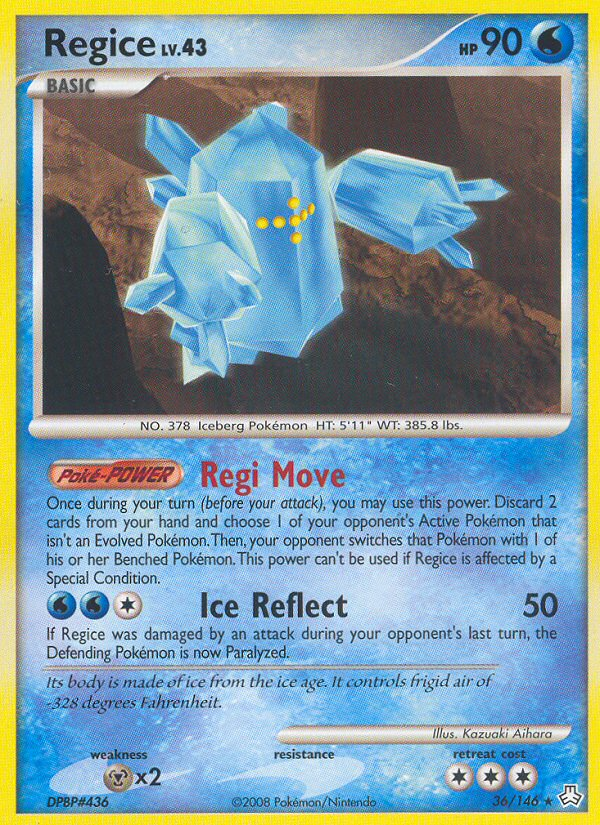 Regice (36/146) - Legends Awakened Pokémon Card