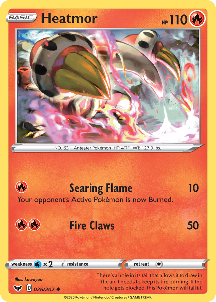 Heatmor (26/202) - Sword & Shield Pokémon Card