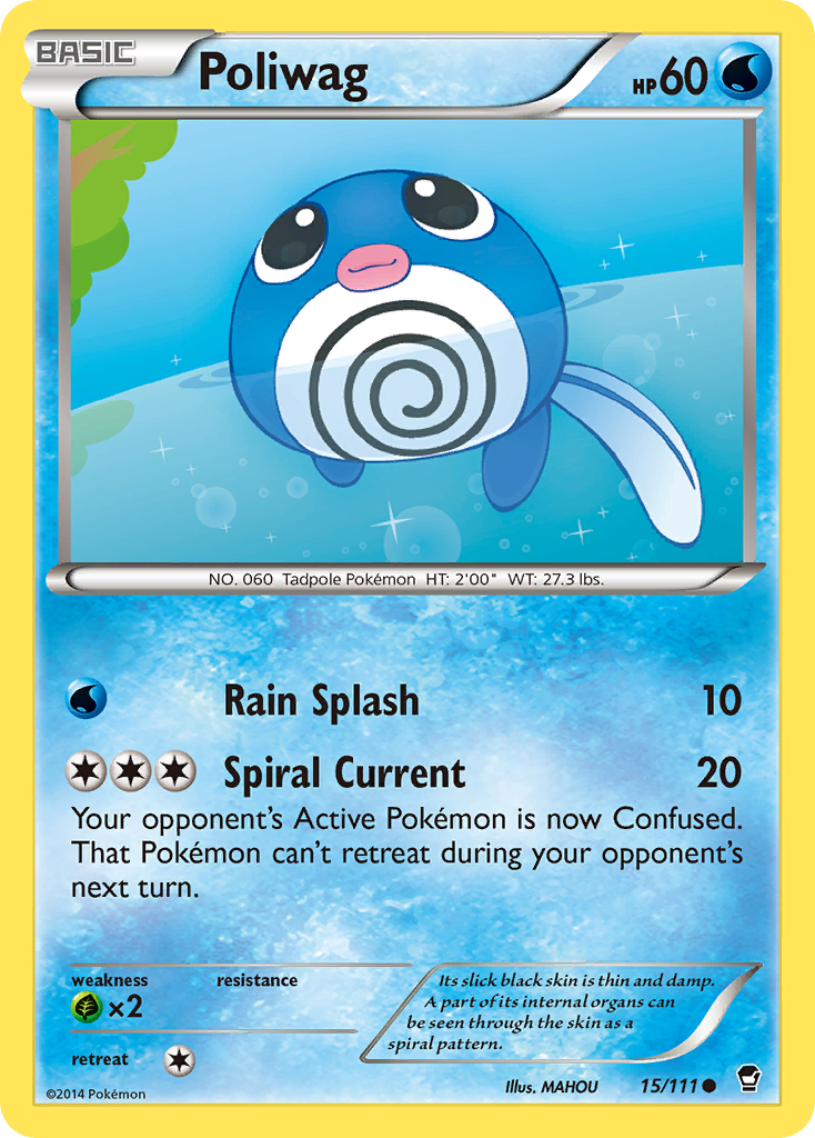 Poliwag (15/111) - Furious Fists Pokémon Card