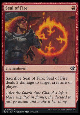 Seal of Fire (Duel Decks : Anthology) Trading Card