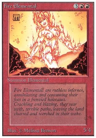 Fire Elemental (Unlimited) Trading Card