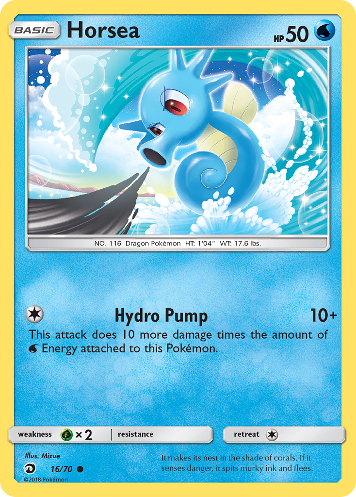 Horsea (16/70) - Dragon Majesty Pokémon Card