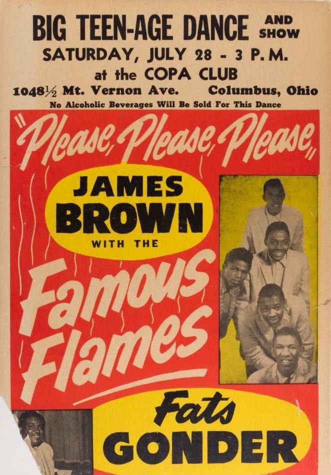 James Brown The Copa Club 1956 Concert Poster