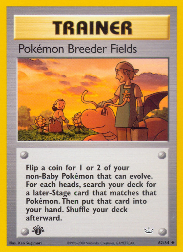 Pokémon Breeder Fields (62/64) - Neo Revelation Pokémon Card