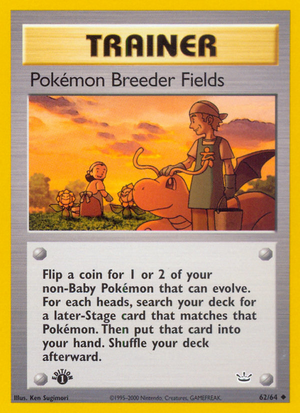 Pokmon Breeder Fields (Trainer) (62/64) - Neo Revelation (1st Edition)  Value - GoCollect