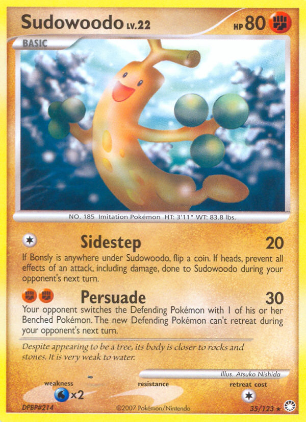 Sudowoodo (35/123) - Mysterious Treasures Pokémon Card