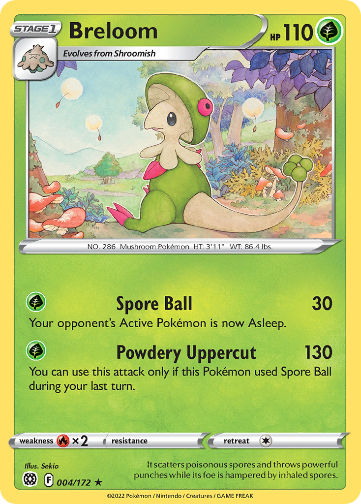 Breloom (4/172) - Brilliant Stars Pokémon Card