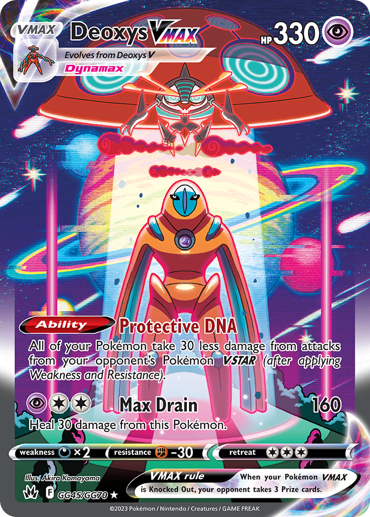 Deoxys VMAX (GG45) - Crown Zenith Galarian Gallery Pokémon Card