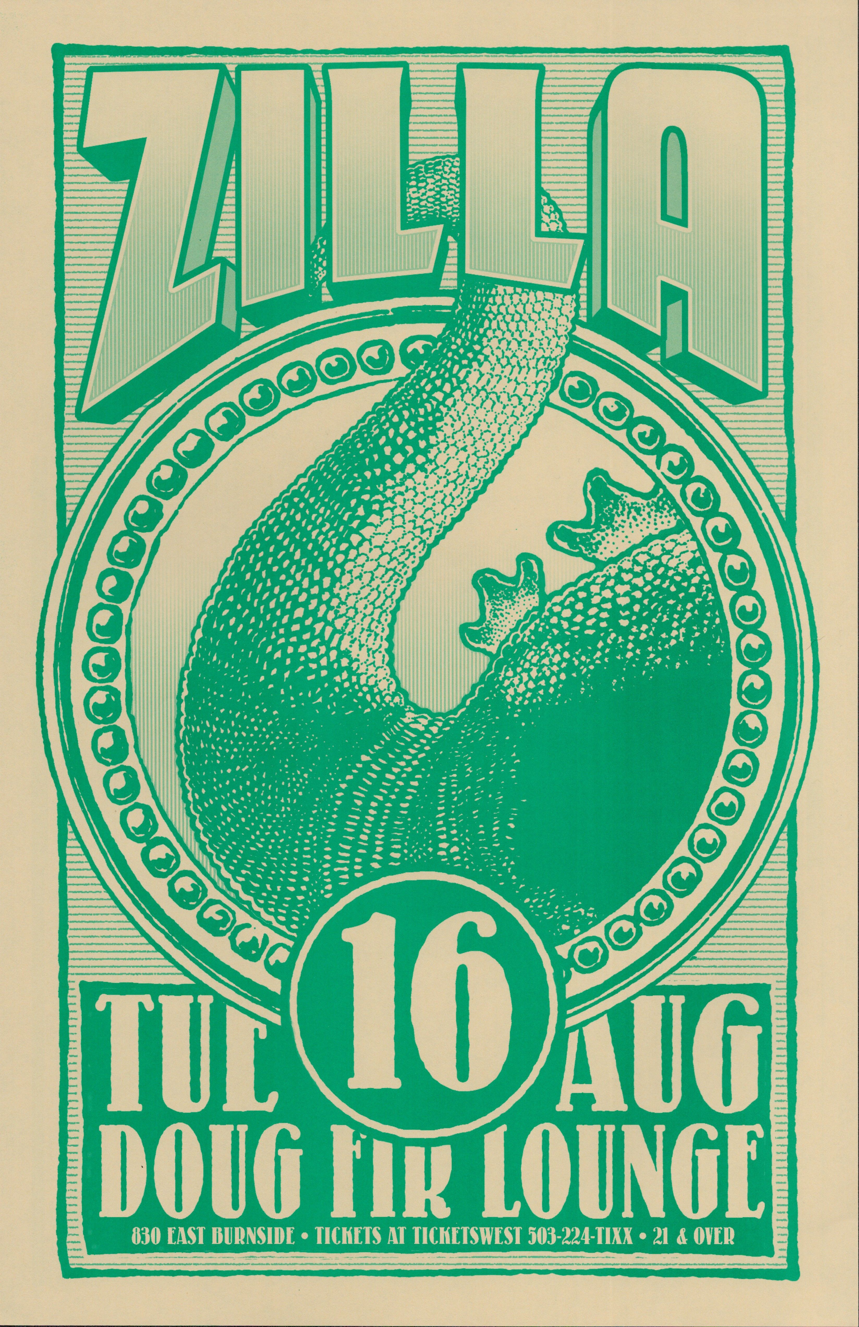 MXP-212.7 Zilla Doug Fir 2005 Concert Poster