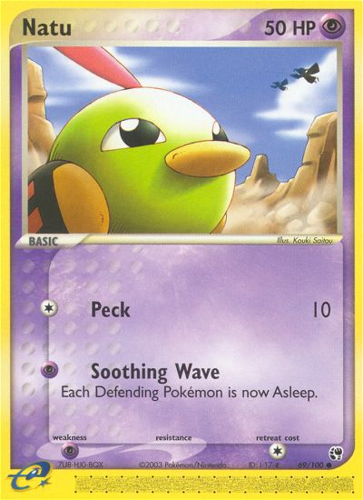 Natu (69/100) - Sandstorm Pokémon Card