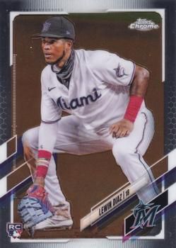 Lewin Diaz 2021 Topps Chrome Baseball #83 Sports Card