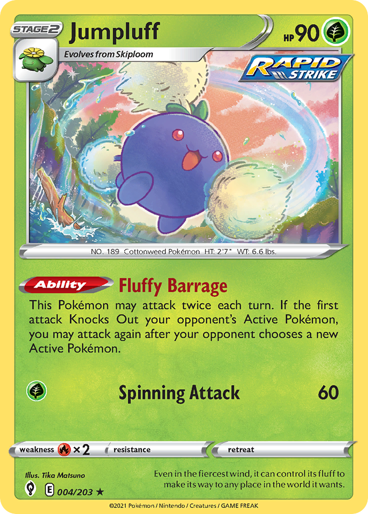 Jumpluff (4/203) - Evolving Skies Pokémon Card