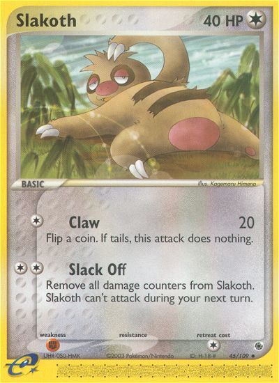 Slakoth (45/109) - Ruby & Sapphire Pokémon Card