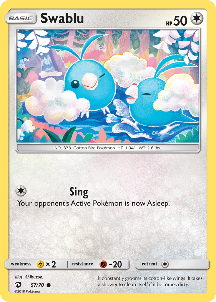 Swablu (57/70) - Dragon Majesty Pokémon Card