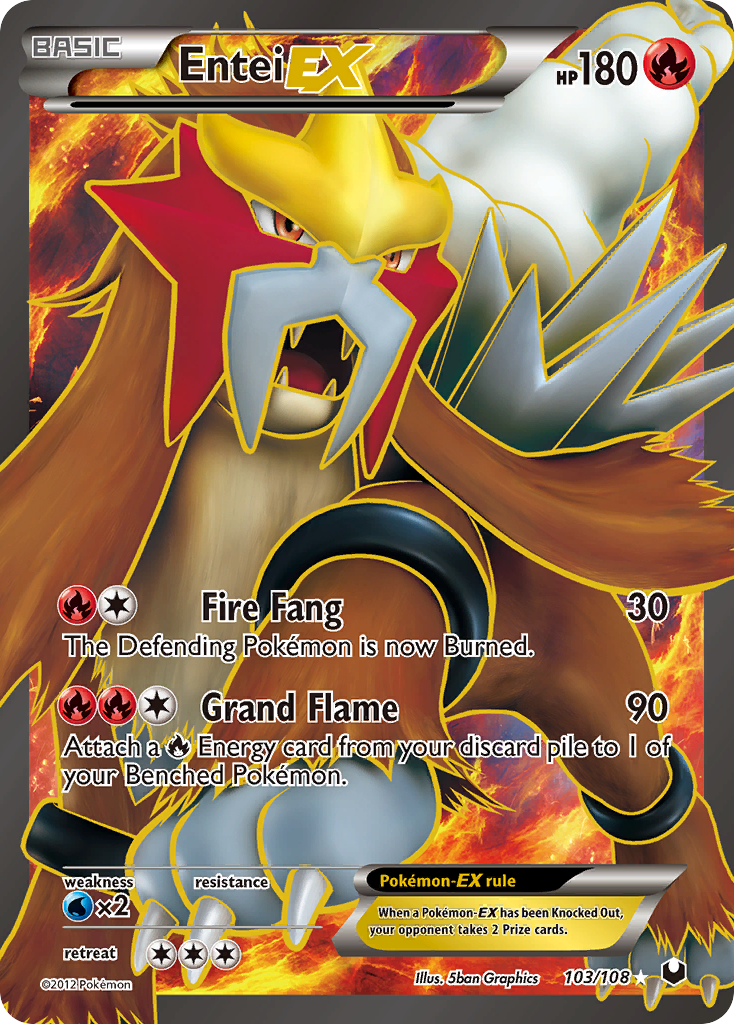 Entei EX (103/108) - Dark Explorers Pokémon Card