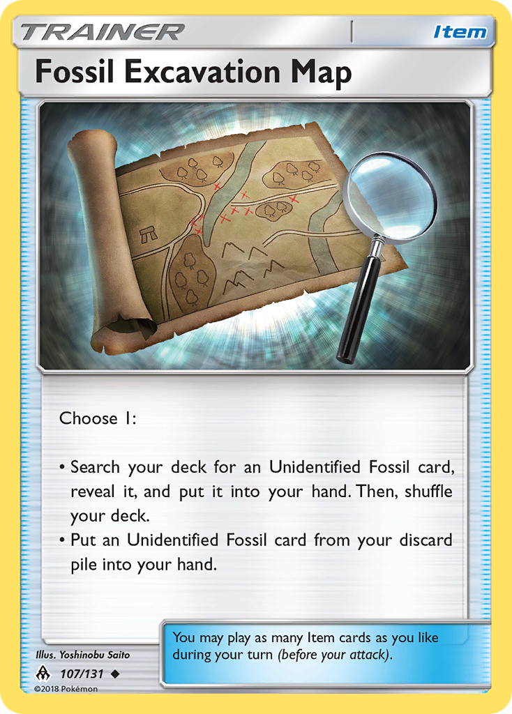 Fossil Excavation Map (Trainer: Item) (107/131) - Forbidden Light Pokémon Card