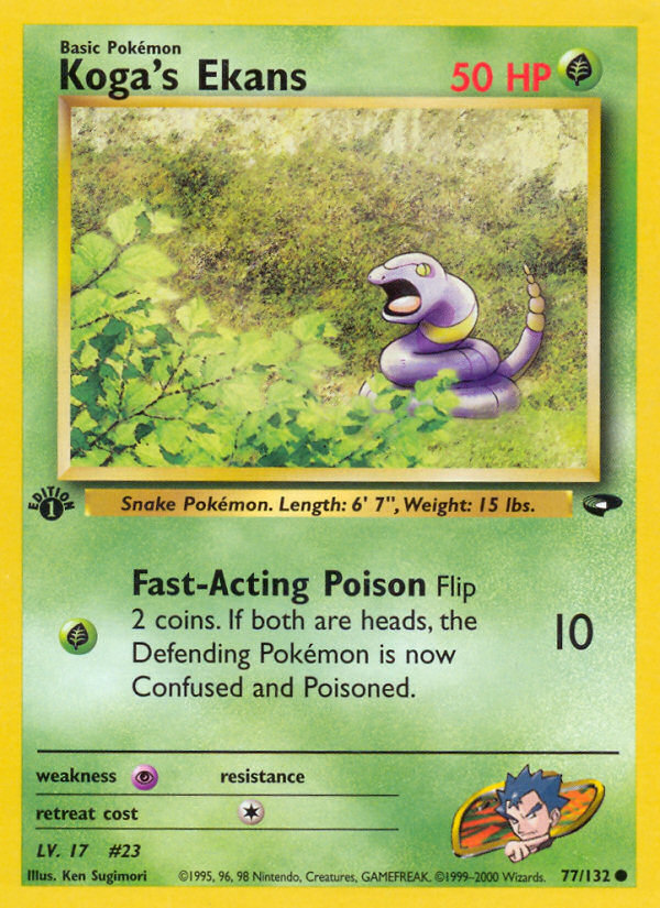 Koga's Ekans (77/132) - Gym Challenge (1st Edition) Pokémon Card