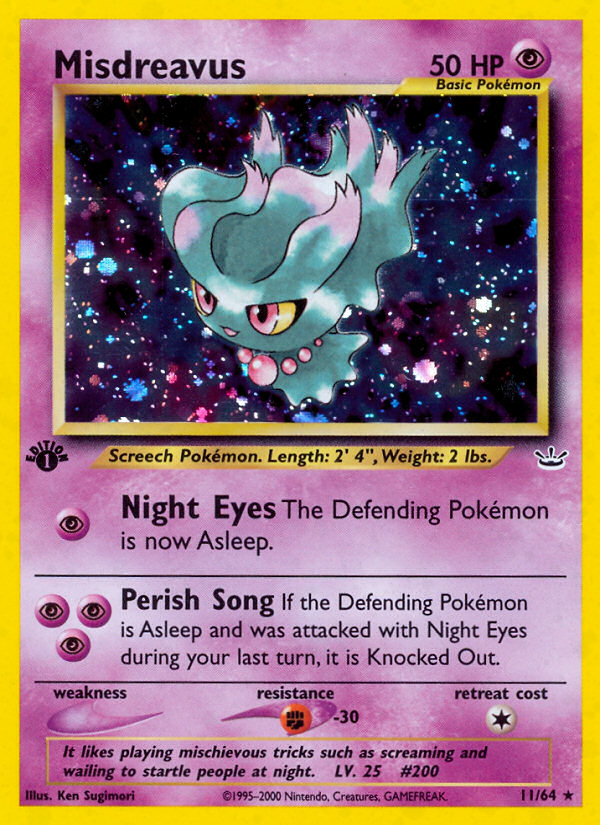 Misdreavus (11/64) - Neo Revelation Pokémon Card