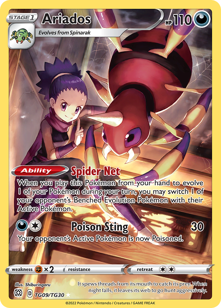 Ariados (TG09) - Brilliant Stars Trainer Gallery Pokémon Card