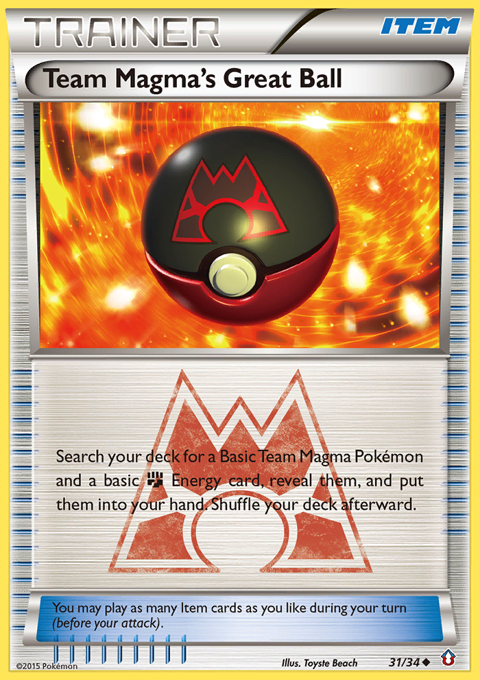 Team Magma's Great Ball (Trainer: Item) (31/34) - Double Crisis Pokémon Card