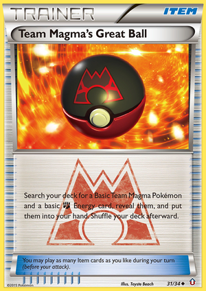 Team Magma's Great Ball (Trainer: Item) (31/34) - Double Crisis