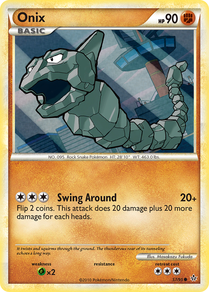 Onix (57/95) - HS—Unleashed Pokémon Card