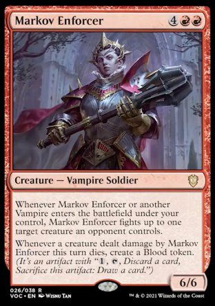 Markov Enforcer (Innistrad Crimson Vow Commander Decks) Trading Card