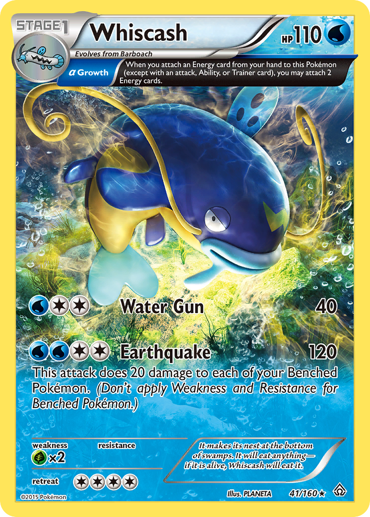 Whiscash (41/160) - Primal Clash Pokémon Card