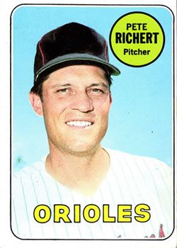 Pete Richert 1969 Topps #86 Sports Card