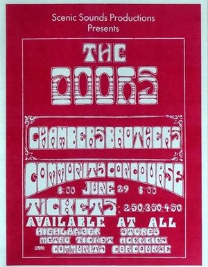 The Doors Community Concourse Flyer 1968