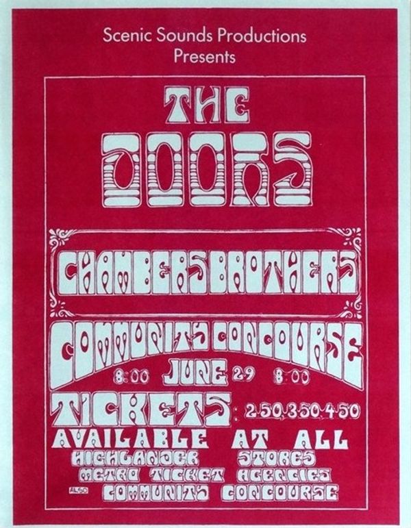 The Doors Community Concourse Flyer 1968