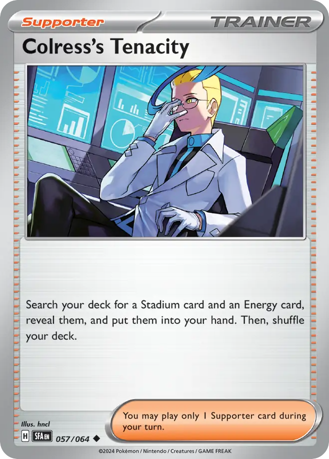 Colress's Tenacity (Trainer: Supporter) (57/64) - Shrouded Fable Pokémon Card