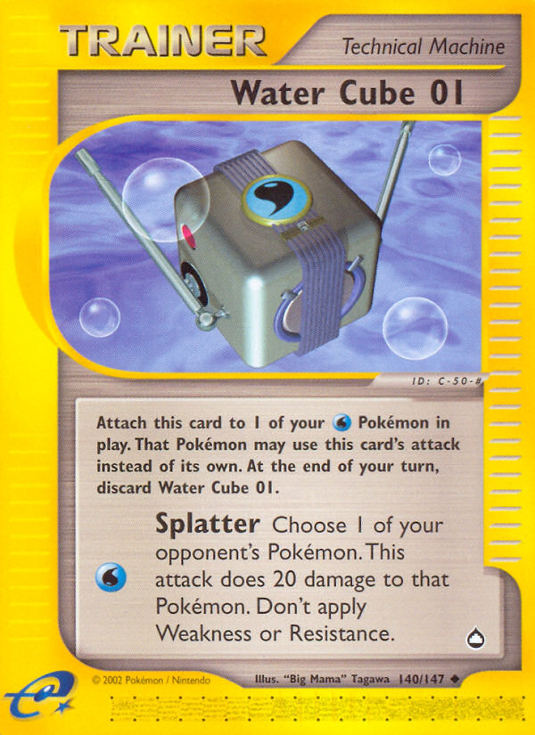 Water Cube 01 (Trainer) (140/147) - Aquapolis Pokémon Card