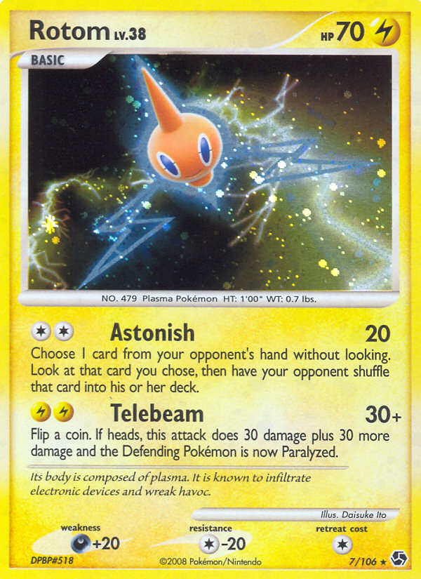 Rotom (7/106) - Great Encounters Pokémon Card