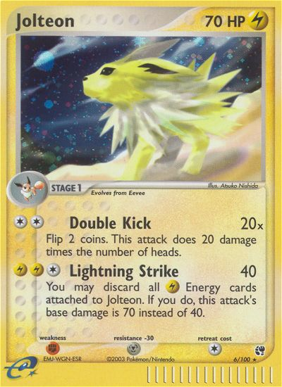 Jolteon (6/100) - Sandstorm Pokémon Card