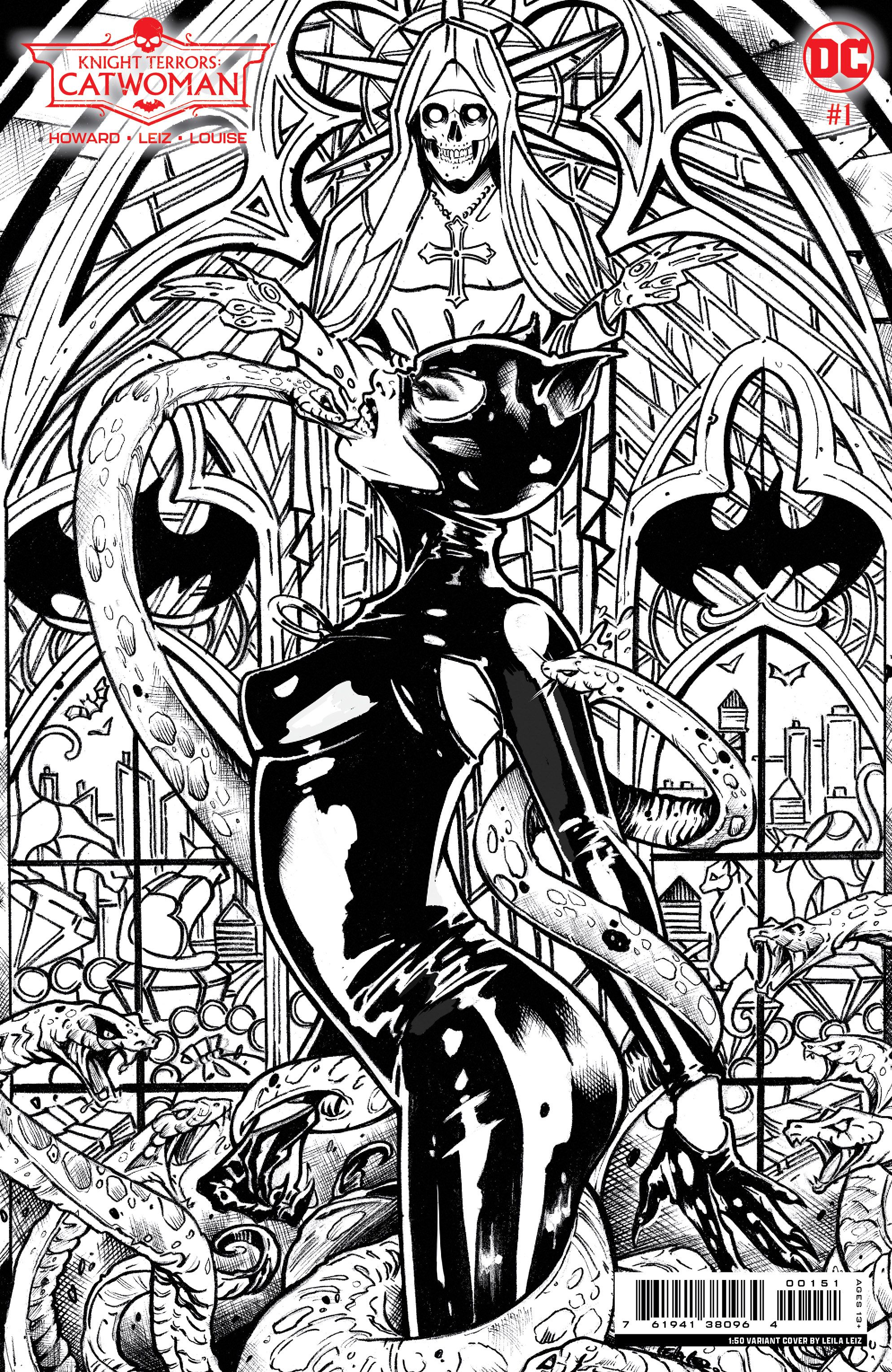 Knight Terrors: Catwoman #1 (Cvr F Inc 1:50 Leila Leiz B&w Card Stock Var) Comic