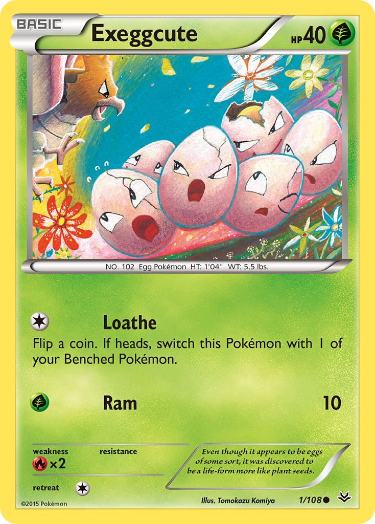 Exeggcute (1/108) - Roaring Skies Pokémon Card