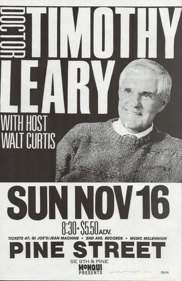 MXP-229.4 Timothy Leary 1986 Pine Street Theatre  Nov 16