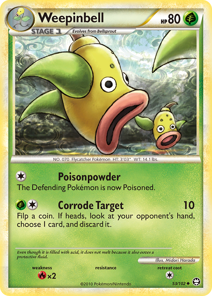 Weepinbell (53/102) - HS—Triumphant Pokémon Card