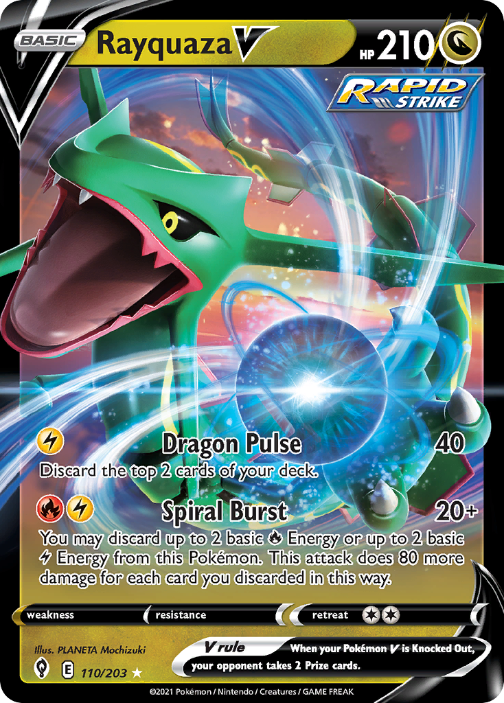 Rayquaza V (110/203) - Evolving Skies Pokémon Card