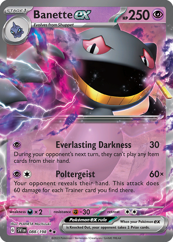 Banette ex (88/198) - Scarlet & Violet Pokémon Card