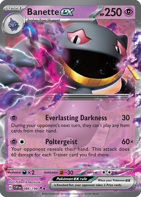 Banette ex (88/198) - Scarlet & Violet